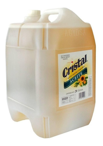 Aceite Vegetal Cristal De 20 Litros