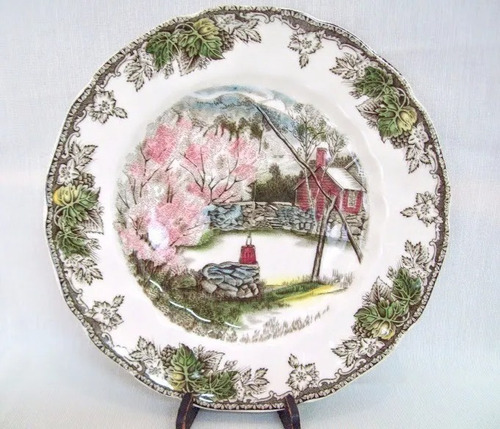 Plato De Postre Johnson Bros The Friendly Village Multicolor