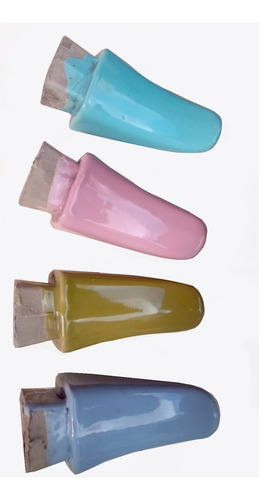 Perchero De Baño Antiguo De Cerámica Azul Acero