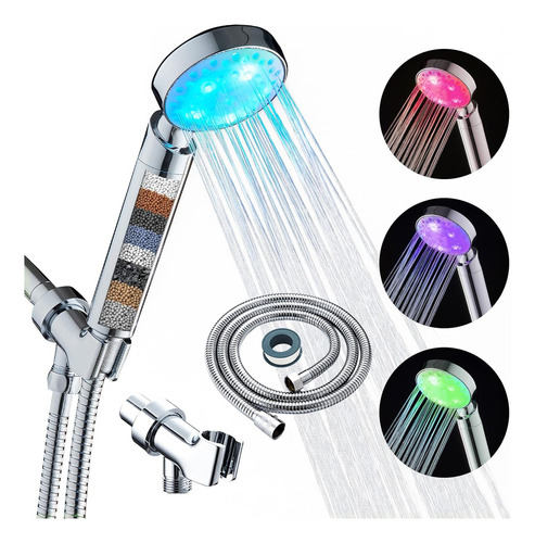 Cabezal De Ducha Led De 7 Colores Que Cambia Automaticamente