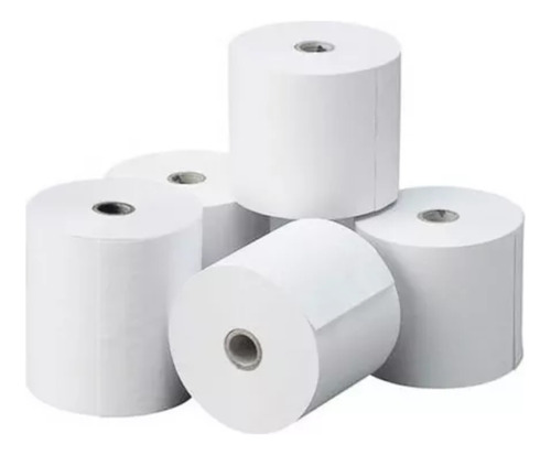 50 Rollos De Papel Fiscales Termico  80x80 Lisos 