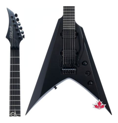Guitarra Solar Flying V Carbon Black Matte V1.6frc Black
