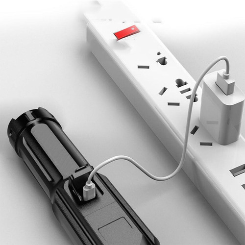 Lanterna Led Tática Recarregável 2pcs 900000 Lúmens Com