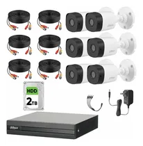 Comprar Kit Videovigilancia Cronos 6 Cámaras Dahua Bala B1A11 1MP + HDD 2TB + Cables + Accesorios - Kit CCTV KITXVR1B04-6CC-2TB (DVR Dahua XVR1B08-I Circuito Cerrado)