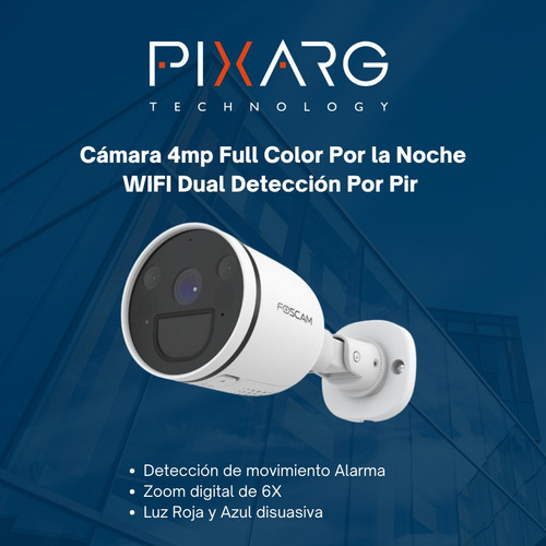 Camara Wifi 4mpx Full Color Detección Humana + Pir Disuasivo