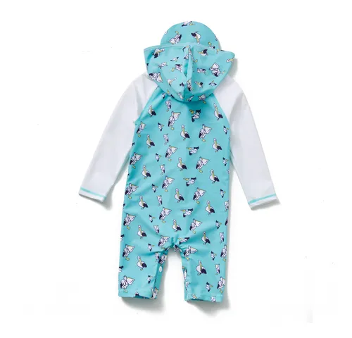Traje De Baño Bebé Niños Protección Solar Uv Con Broches Ykk
