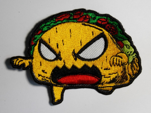 Parche Bordado Taco Zombie Animado Adherible Coser Planchar | MercadoLibre