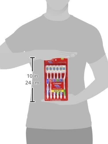 6 X Cepillo Dental Colgate Extra Clean Cabeza Completa