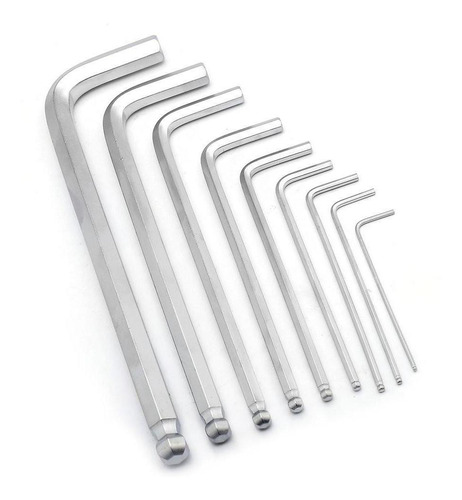 Jogo Chave Allen Abaulada Longa 9 Pecas 1,5a10mm Mtx 112339