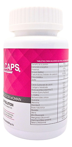Colágeno Queratina Ácido Hialurónico Pilcaps Cabello Y Uñas