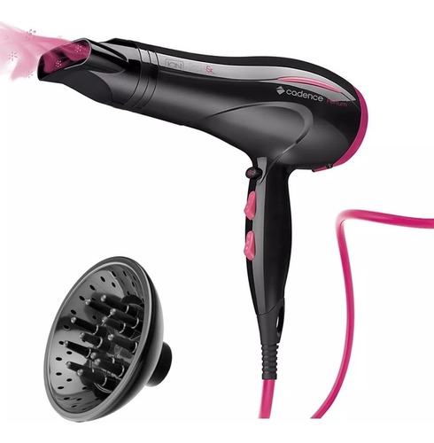 Secador De Cabelo Cadence Pro 1800w Ion Perfume + Difusor