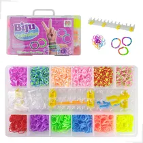 Comprar Kit Bijuterias Menina Pulseiras Elástico Colorida Infantil