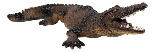 3 Simulación De Figuras De Animales De Cocodrilo, Marrón