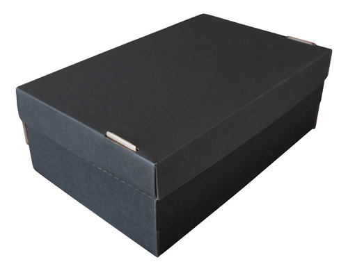 60 Cajas De Cartón Para Zapato De 31x18x11 Cm Color Negro