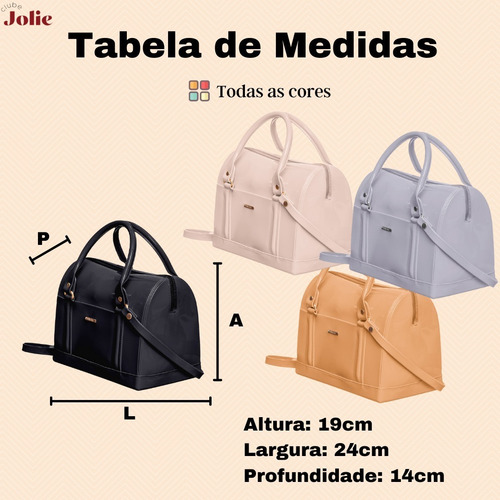 Imagem 6 de 7 de Bolsa Bloom Petite Jolie Feminina Baú Transversal Lançamento