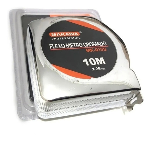 Huincha De Medir 10 Metros X 25mm Cromada Makawa