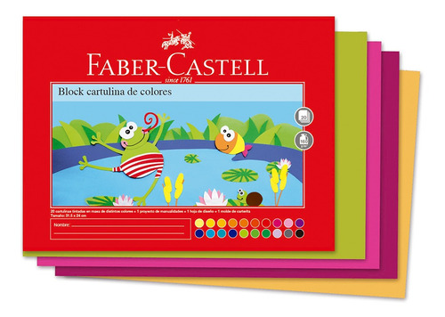 Block Cartulina Faber-castell Colores 20h