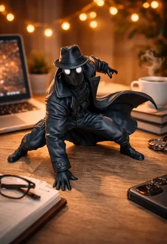 Action Figure Homem-aranha Noir Marvel Spider-man Preto