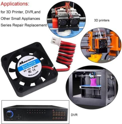 4 Ventiladores Makerfocus 12v, 40mm Para Impresora 3d
