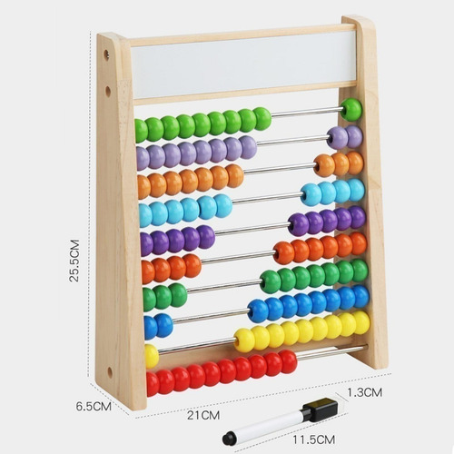 Ábaco Madera Para Matemáticas Infantiles, Clásico,