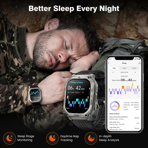 Reloj Inteligente Amaztim Military M3 Ultra Gps 50 M Resiste