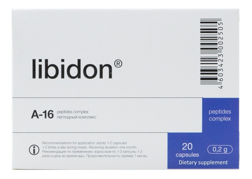 Libidon A-16 Biorreguladores Peptídicos Prostata 20 Caps