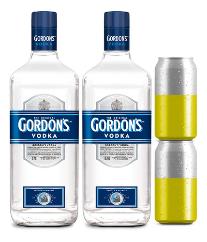 Combo Gordons Vodkatonic 2 Vodka Gordon's 700ml + 2 Aguakina