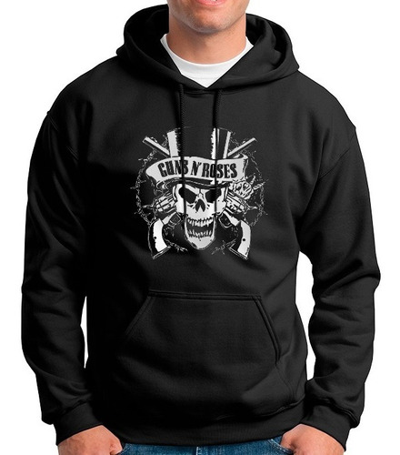 Buzo Hoddie Capota Cerrado Guns And Roses 03