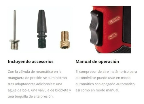 Imagen 7 de 10 de Compresor Manual Inalambrico Einhell Ce-cc 18 +carg+bat 2.5a