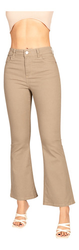 Pantalon Campana Color Beige Jeanswest