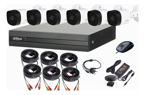 Cctv Kit Pro Dahua Dvr 8ch + 6 Cam 2mp Microfono Tienda9cl