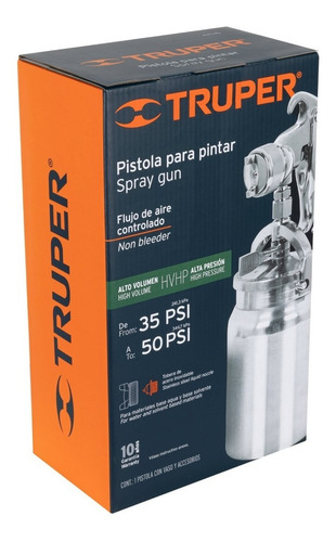 Pistola P/pintar Succión Hvhp Vaso Alum, 1.8mm, 3 Vál Truper