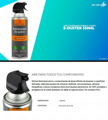 3 Pack Aire Comprimido 330ml Ecologico Pc Mantenimiento