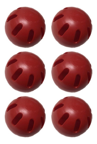 Paquete De 6 Bolas De Color Rojo Exclusivo, Incluye 6 Bolas