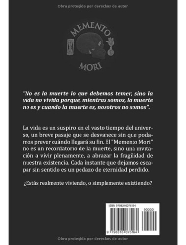 Memento Mori: Recuerda Tu Muerte (en Español ) Tapa Blanda
