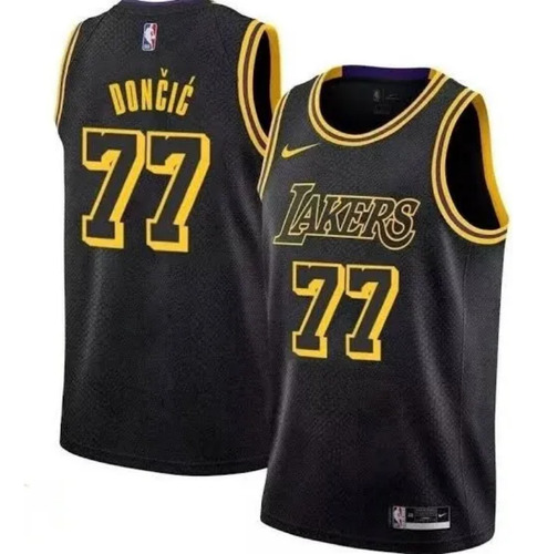 Jersey Para Basquetbol Lakers Luka Doncic Negro Size Xl