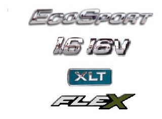 Kit Emblemas Ecosport 1.6 16v Xlt Flex + Brinde