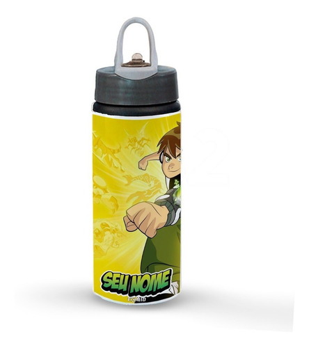 Squeeze Garrafa Alumínio Exclusivo Ben 10 C/ Nome