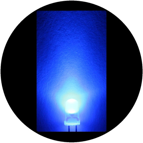 Imagen 4 de 6 de 25 Leds Ultrabrillantes De 5mm -- Azul Difuso