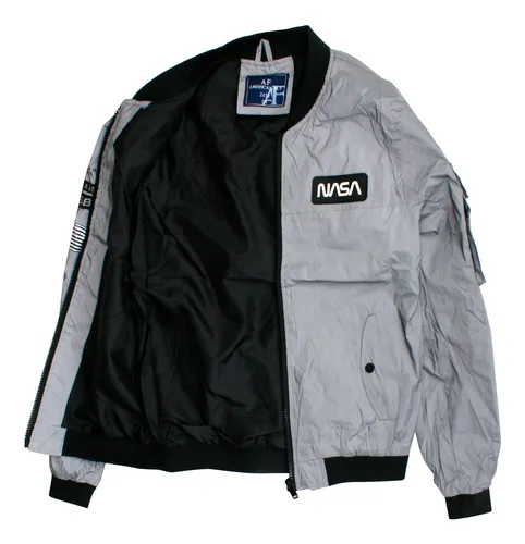 Chamarra Para Hombre Reflejante Nasa Bomber Jhon F Kennedy Env o