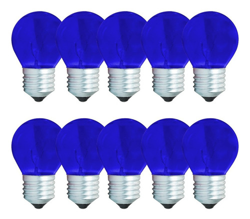 Focos Superiore G40 Bola E26 10 W (colores) Luz Azul