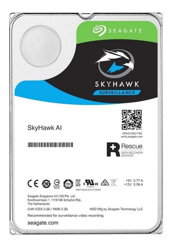 Imagen 2 de 5 de Disco Rigido Seagate 10tb Sata skyhawk Video Vigilancia