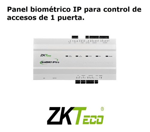 Imagen 4 de 8 de Central De Control De Accesos Inbio 160 Pro Lector Rfid Zk
