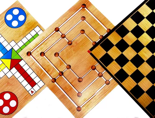 Jogos de Mesa Super Jogos Damas, Ludo e Trilha Pais e Filhos