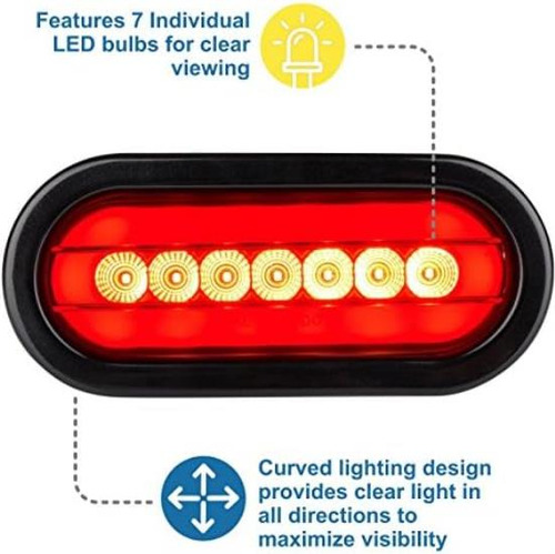 Luz Ovalada Sellada Impermeable Lumitronics Rv Halo Led 6 -