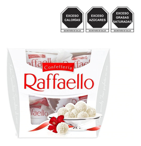 Chocolates Raffaello 15 Piezas Ferrero Blanco 