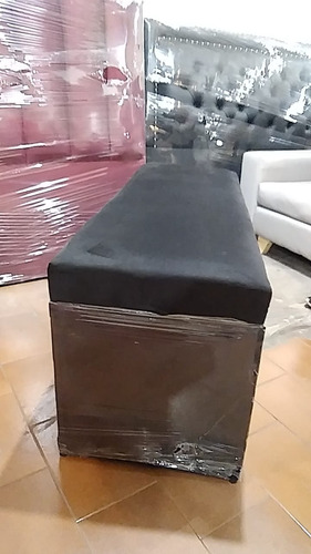 Baulera Lisa En Pana Negra Negro Liso (Usado)