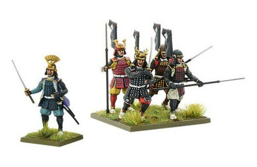  5 Miniaturas Guerreiros Samurai 28mm Wargame Rpg Warlord