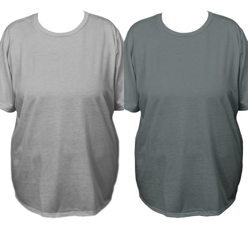 Kit 2 Camiseta Plus Size Gg A G8 Tamanhos Grandes Feminina