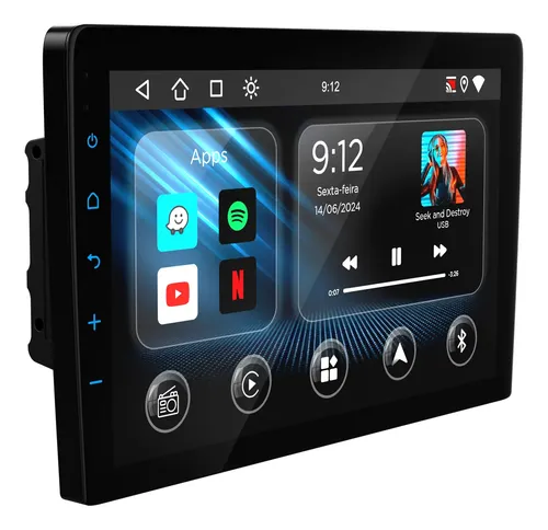 Multimídia Android 2gb 32gb 9po Carplay Android Auto Sem Fio